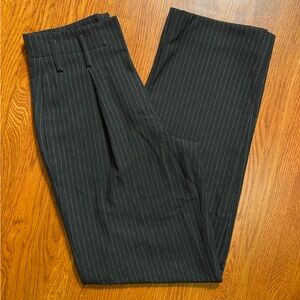 Antonio Melani High Waist Black Pinstripe Trousers